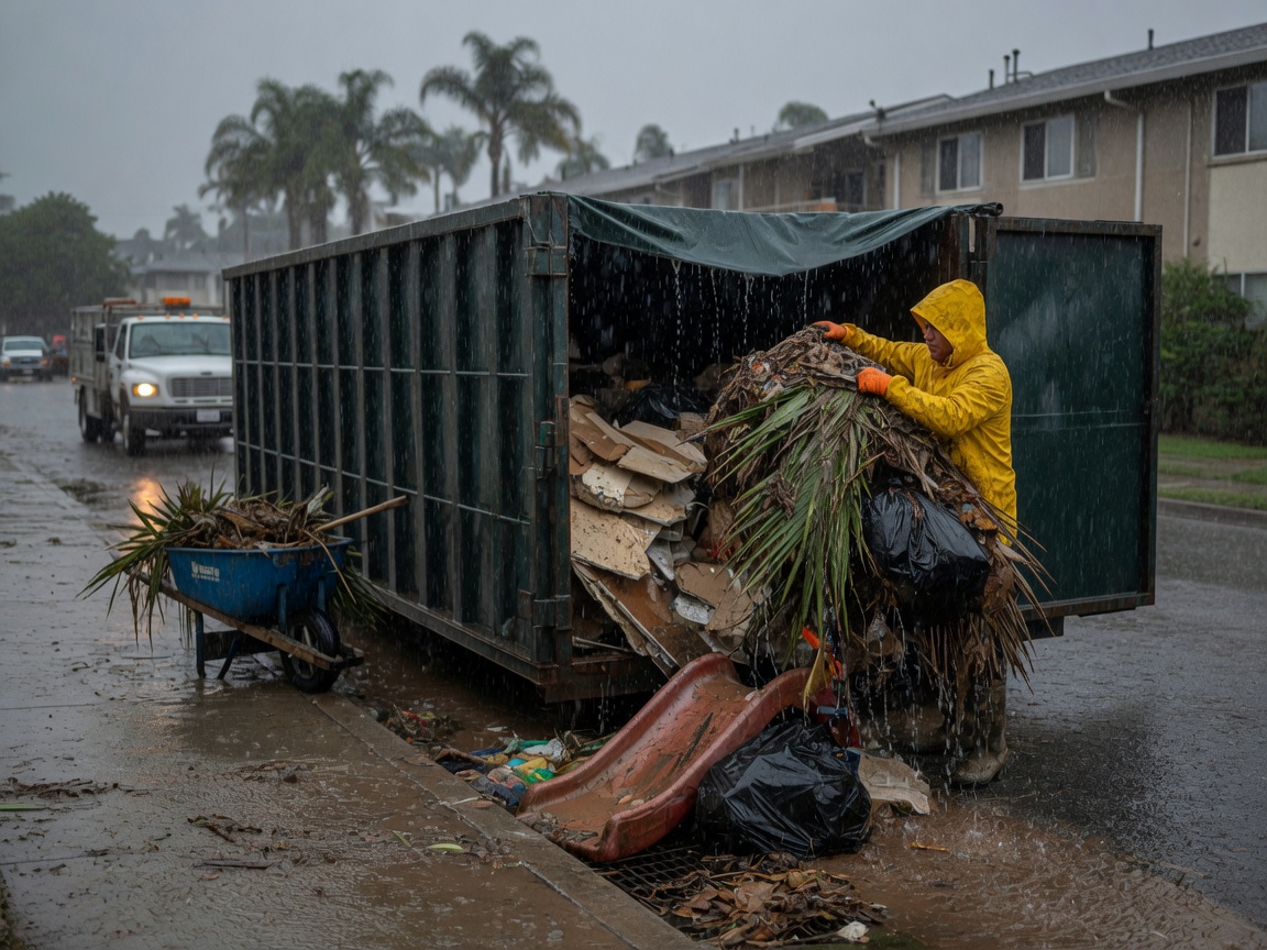 Handling Wet Debris During Los Angeles Rainy Season